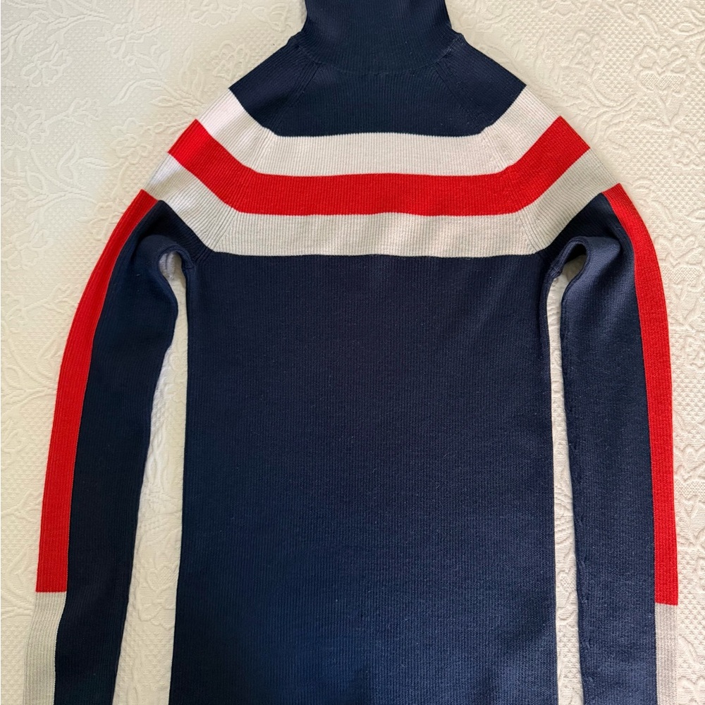 Athleta Black Top with Red Trim